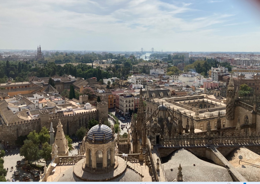 Scenic view from Seville Cathedral Tower, La Giralda