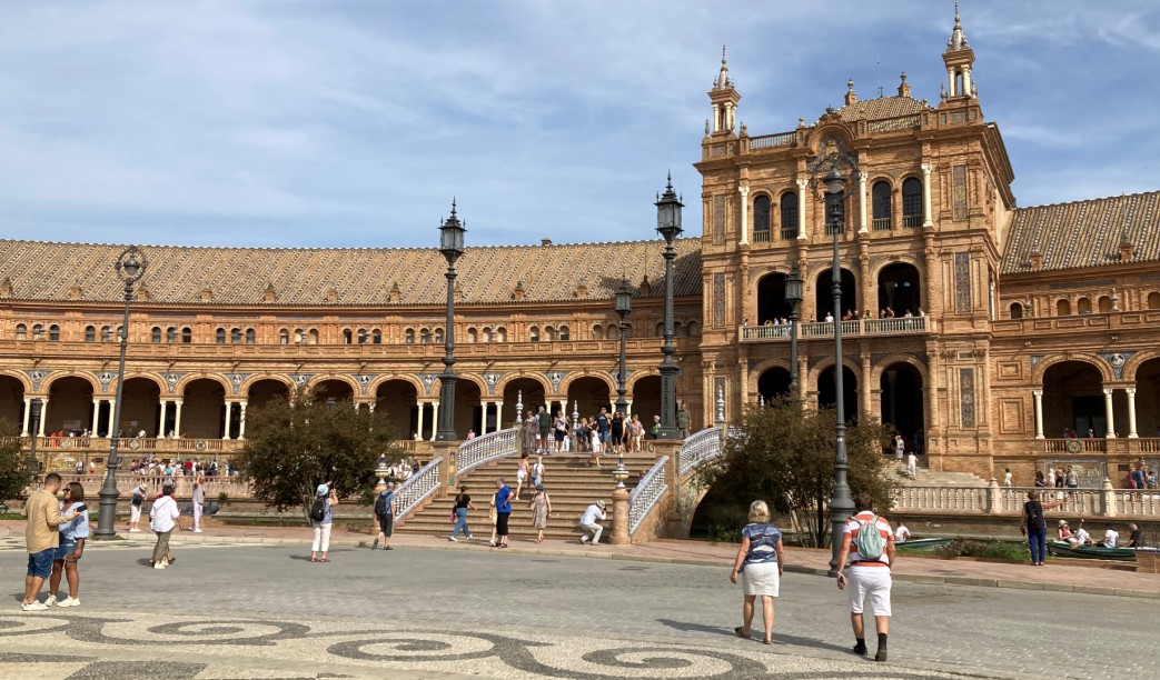 Plaza espana Seville, with bridge over water feature